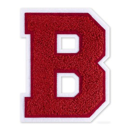 VGROSIA 6 Inch Varsity Letter Patches Red Iron On Letters Chenille Large Iron On Letters for Clothing Jersey/Jacket/Hoodie/Varsity B