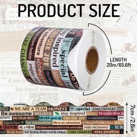 Whaline 65.6Ft Inspirational Quote Bulletin Board Borders Motivational Border Trim Self Adhesive Growth Mindset Scalloped Craft Border Decor for Back to School Chalkboard Whiteboard Wall Board Decor