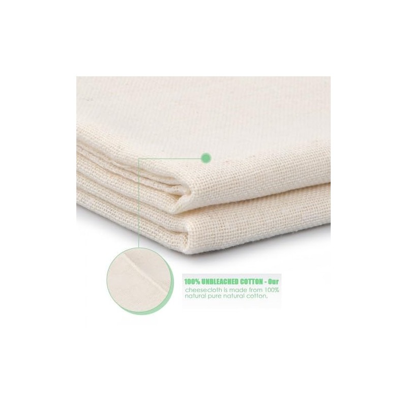 Pack of 2 Cheesecloth and Straining Cloth 60 x 60
