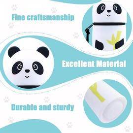 XFSRG Federmäppchen aus Weichem Silikon als Süße Federtasche für Stifte mit Praktischem Stiftehalter Design im Niedlichen Tiermotiv Ideal als Schlampermäppchen für Schule Oder Büro (Panda)