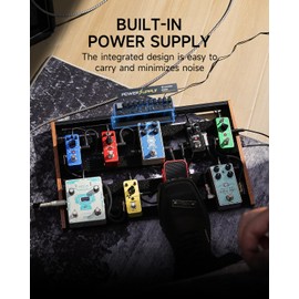 Donner Guitar Pedal Board with Built-in Power Supply, Aluminium Alloy Effects Pedalboard, DB-P300, 3.4Lb, 19.7 * 12.3 * 1.8"