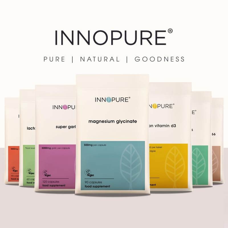 INNOPURE Magnesium Glycinate 180 Capsules - Bioavailable Magnesium Supplements -