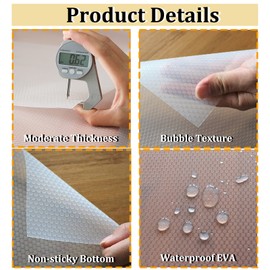 Shelf Liners,Wohomuke Kitchen Drawer Liner Drawer Mats Washable EVA BPA Free Waterproof & Oil-Proof Cupboard Cabinet shelf protector (Transparent,30cmx3m)