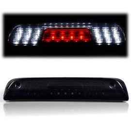 G-PLUS 3rd Third Brake Lights Compatible with Chevy Silverado/GMC Sierra 1500 2500HD 3500 HD 2014 2015 2016 2017 2018 White and Red Rear Roof Center High Mount Stop Light Lamp
