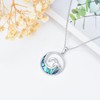 VONALA Wave Necklace Sterling Silver Abalone Shell Ocean Wave Pendant