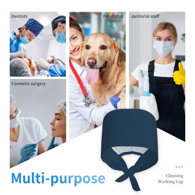 YANGZHI Navy Blue Unisex Adjustable Surgical Sweatband - Elastic Bandage