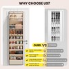 Mefirt 8 Tier Clear Over the Door Shoe Organizer with