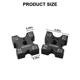 DCS3501 Cutting Die Set for DEWALT threaded rod cutterfor, 1/4 Inch - 3/8 Inch -1/2 Inch Mutli-Size Replacement DEWALT DCS35012 20V MAX Threaded Rod Cutter Cordless Cutting Die Set -2pcs