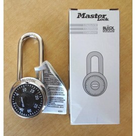 Masterlock NEW Master Lock Pad Lock - Silver with Black Face Long Shackle