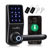 GEKRONE Smart Fingerprint Lock with Lever Handle, Keypad Touchscreen Keyless