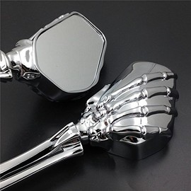 XKH Group Motorcycle New Chrome Skull Skeleton Mirrors Fit Suzuki Gsxr 600 750 1000 Hayabusa Cruiser new