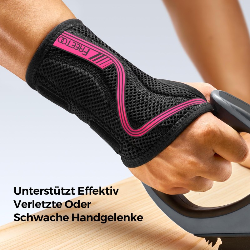 FREETOO Ambidextrous Wrist Splint for Carpal Tunnel, Breathable Hand Splint