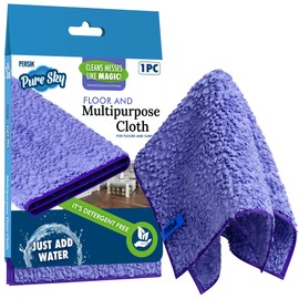 Pure-Sky Magic Deep Clean Cleaning Cloth – JUST ADD Water No Detergents Needed - Multipurpose Ultra Microfiber Cloth - Stick-Attachable for Mop, or as Handheld Microfiber Towels to Clean Any Surfaces