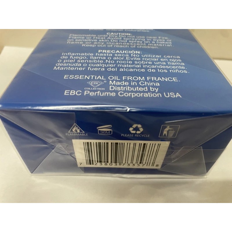 EBC Collection, NAVY BLUE Perfume for Men, 3.4oz/100ml