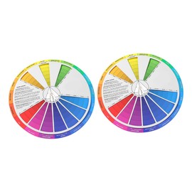 2Pcs Color Wheel for Artists and Nail Art - Comprehensive Gradient Color Mixing Tool for Teaching and Learning