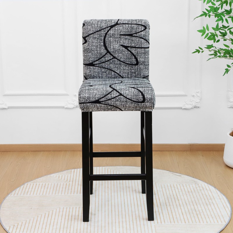 FORCHEER Waterproof Bar Stool Chair Cover with Backs Set of