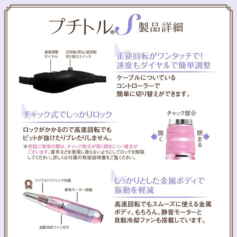 Nail Machine Petitor S (Pink) Nail Machine Nail Drill Nail