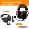 Headphone Stand, Aluminum and Wood Headphone Holder for Over Ear