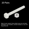 sourcing map 20 Pairs Nylon Screw Nut Assortment M6 x