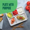 100% Compostable, 5 Compartment, Disposable Paper Plates [125-Pack] - {PFAS