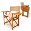 Outdoor Folding Directors Chair with Side Tables