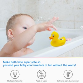 b&h Baby Bath Thermometer Duck, Digital Infant Safe Floating Water Temperature Thermometer and Baby Bath Time Toy – Easy to Read Display | BPA-Free
