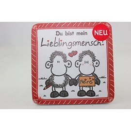 Sheepworld - 45461 - Coaster, Sheep, Du bist mein Lieblingsmensch!, Cork, 9.5 cm x 9.5 cm