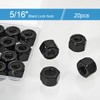 20PCS 5/16"-18 Lock Nuts,304 Stainless Steel,Black Oxide Nylon Insert Locknuts