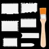 8pcs Acrylic Swipe Painting Tools Paint Scraper Plastic Paint Swipe