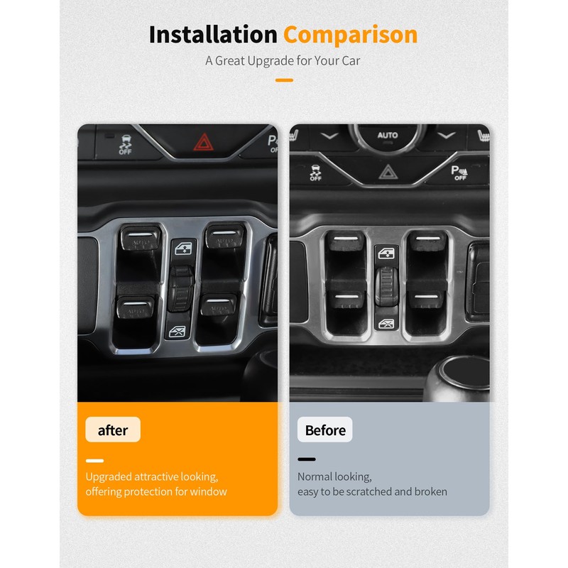 Hoolcar Window Switch Button Cover Volume Radio Air Conditioner Headlight