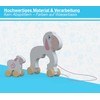 WoodyWood® Pull-up toy sheep with lamb, wooden toy for babies