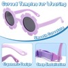 PANTIDE 2pcs Baby Sunglasses Flower Shaped Polarized Sunglasses with Adjustable