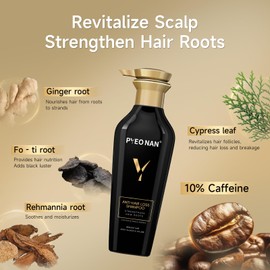 PYEONAN Herbs Hair Growth Shampoo, Anti-Hair Loss Treatment Shampoo Reduce Hair Loss & Stimulate Follicles with Ginger, Rehmannia & Polygonum Multiflorum Anti Dandruff for Stronger Hair,11.8 Oz./350ml
