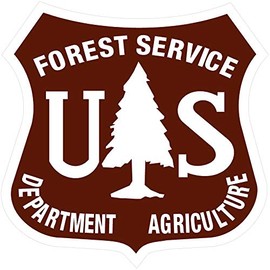 4" Brown Us Forest Service Shield Sticker
