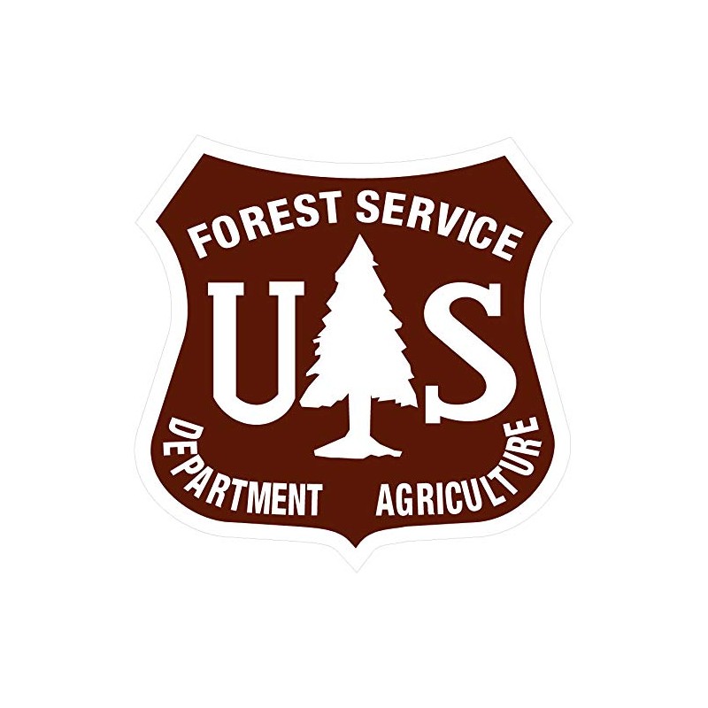 4" Brown Us Forest Service Shield Sticker