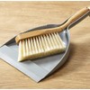 Addis Dustpan & Bamboo Hand Brush Set, Grey & Natural,