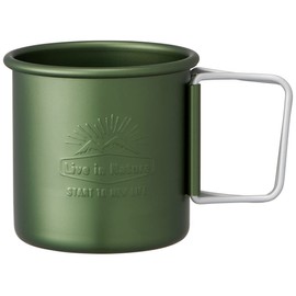 Skater X Kanochikara AKOH1-A Aluminum Mug, Outdoor, Folding Handle, Green