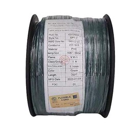 Aniai SPT-2 18/2 Low Voltage Landscape Lighting Copper Wire - 250 Feet Green 18 Gauge Wire 2-Conductor - UL Listed 18/2 Wire Electrical Wire