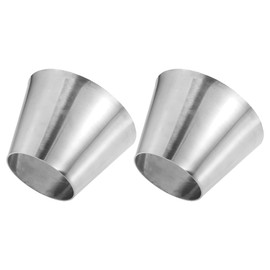 X AUTOHAUX Car Mandrel Exhaust Bend Elbow Pipe 304 Stainless Steel Concentric Reducer 3" OD to 5" OD 2pcs