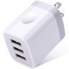 USB Charger, 3 Port AC Adapter, Outlet, 15W, Smartphone, Portable,