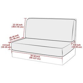Fenteer Premium RV Seat Cushion Covers for Camper Sofas, Gray, as described