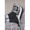 Pachamama Men 100% Wool Lined Sofa Socks Handknitted Fair Isle