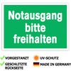 Pack of 10 Emergency Exit Please Keep Free Premium Sticker