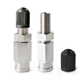 MILLISEC 2PCS 1/4 Inch Air Inflation Schrader Valve with Push to Connect for 1/4" OD Air Line Tubing for Air Suspension Spring Bags Fittings for Semi Truck