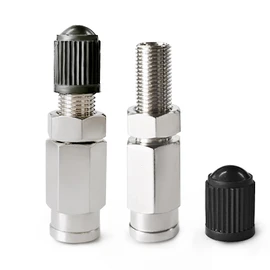 MILLISEC 2PCS 1/4 Inch Air Inflation Schrader Valve with Push to Connect for 1/4" OD Air Line Tubing for Air Suspension Spring Bags Fittings for Semi Truck