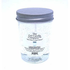 Clear Unscented Mineral Oil Based Long Burning Gel Candle Classic Jar For Home Events and Emergencies Up To 90 Hours 6 oz.