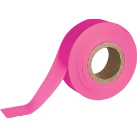 Brady Brady Fluorescent Pink Flagging Tape for Boundaries and Hazardous Areas - Non-Adhesive Tape, 1.188" Width, 150' Length (Pack of 1) - 58354,Fluorescent Pink