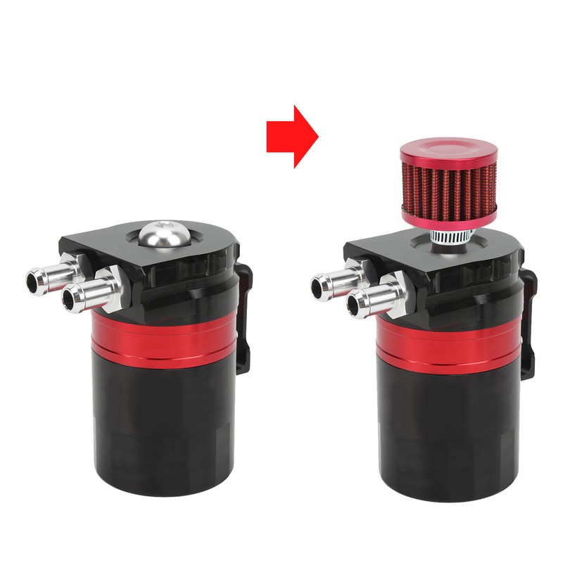 Car Oil Catch Can Internal Baffle Dual Chamber Filter Aluminium