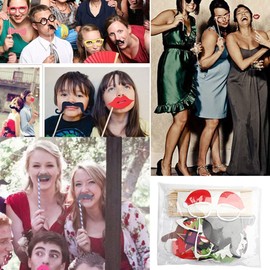 50 Pieces Christmas Photo Props, Uten Christmas Selfie Props, Xmas Photo Booth Props, Party Decoration Accessories for Christmas Decoration, Holiday Party for Adults Kids