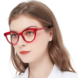 OCCI CHIARI Red Reading Glasses Women 1.75 Lightweight Readers for Petite Faces(1.0 1.5 2.0 2.5 3.0 3.5 4.0 5.0 6.0 1.25 1.75 2.25 2.75)